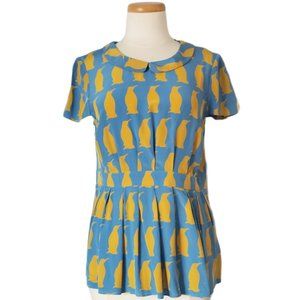 NWT Anthropologie Penguin Peplum Blouse